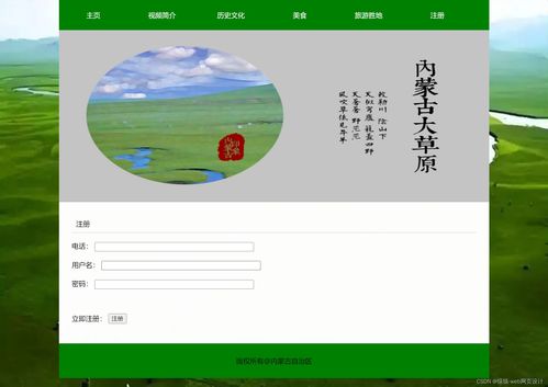 內(nèi)蒙古旅游網(wǎng)頁設(shè)計(jì)與開發(fā)實(shí)戰(zhàn) HTML5、CSS、JS實(shí)例教程與項(xiàng)目策劃咨詢